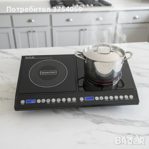 Двоен индукционен котлон Home Star HS-IND2002, снимка 6 - Котлони - 53078950