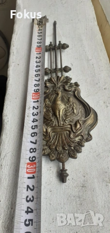 Уникат - Старо бронзово махало за часовник с феникс, снимка 7 - Антикварни и старинни предмети - 53335803