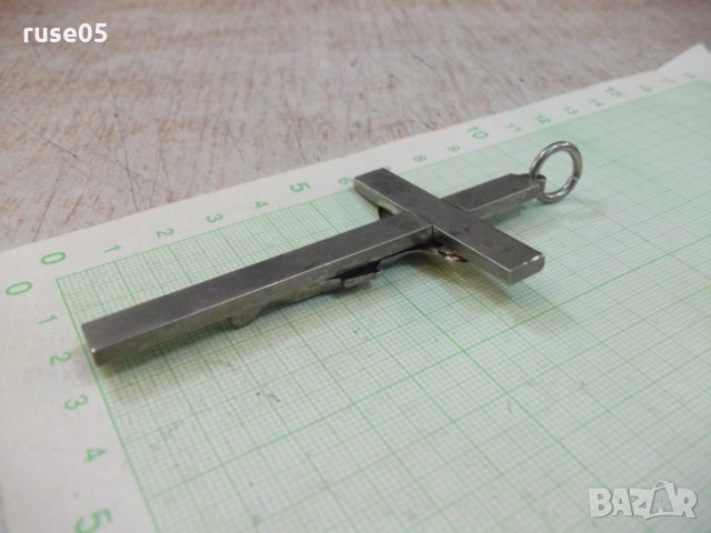 Кръст с разпятието от бял метал - 27,67 гр., снимка 6 - Други ценни предмети - 29810497