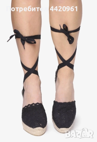 Еспадрили на платформа с връзки