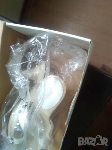 Бели дамски чехли естествена кожа, снимка 2 - Дамски елегантни обувки - 50441484