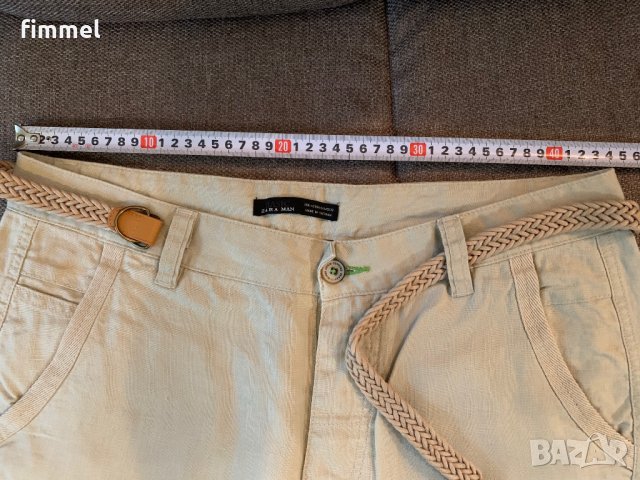 Нов ленен панталон ZARA, 32 р-р, снимка 12 - Къси панталони - 29241623
