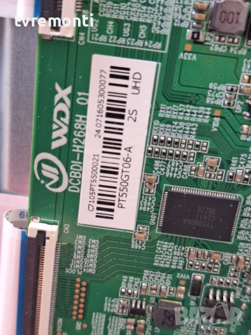 T-con Board PT550GT06-A DCBDI-H268H 01 за 55-инчов телевизор NEO Модел LED-55SJ24SM UHD SMART , с ди, снимка 2 - Части и Платки - 52245318