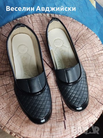 Мокасини с лека платформа на петата 3 см и Ластик отгоре на обувката , снимка 3 - Дамски ежедневни обувки - 37075426