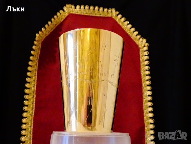 Бронзова чаша за вино Тадж Махал,цветя,250 мл. , снимка 3 - Антикварни и старинни предмети - 31152630