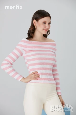 Дамски блузи мадонна яка , снимка 5 - Блузи с дълъг ръкав и пуловери - 51253789