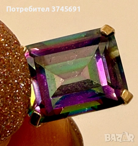 Златен комплект с мистичен топаз, снимка 6 - Бижутерийни комплекти - 53019129