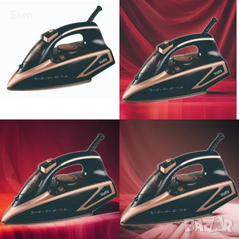 Ютия Voltz, 3000W, 420мл - Керамична плоча, Черна със златно. Гаранция 2 Години 