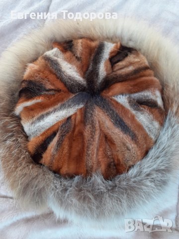 Шапка от естествен косъм- лисица -10%, снимка 3 - Шапки - 38249760