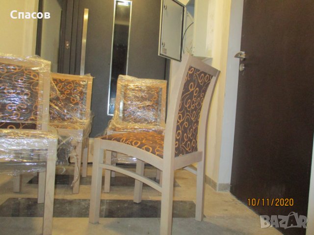Четири нови стилни трапезни стола от масив, снимка 5 - Столове - 30743617