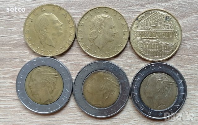 Лот 6 монети ИТАЛИЯ  л34, снимка 2 - Нумизматика и бонистика - 33739797