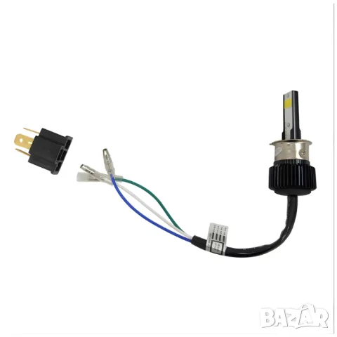 LED крушка H4 за мотоциклет 12V 15 W студено бяла, снимка 2 - Аксесоари и консумативи - 55866010
