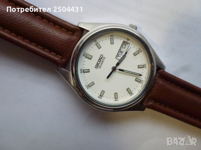 seiko quartz стоманен, снимка 2 - Мъжки - 44687141