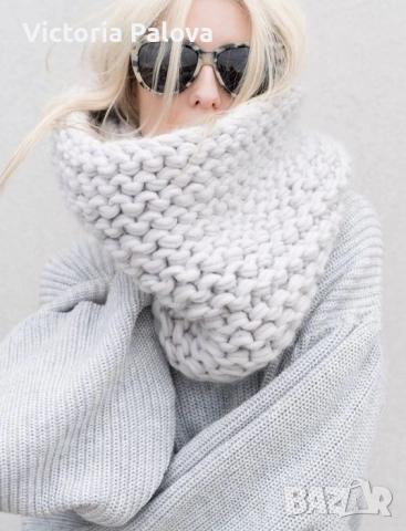 Зимен вълнен шал снуд - уют и стил от Fetish, снимка 2 - Шалове - 53170292
