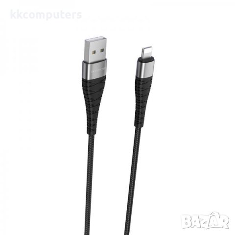 Borofone USB - Lightning (iPhone), Кабел 2.4A, 1m, BX32 / Черен / Баркод : 2402285, снимка 4 - USB кабели - 40397683