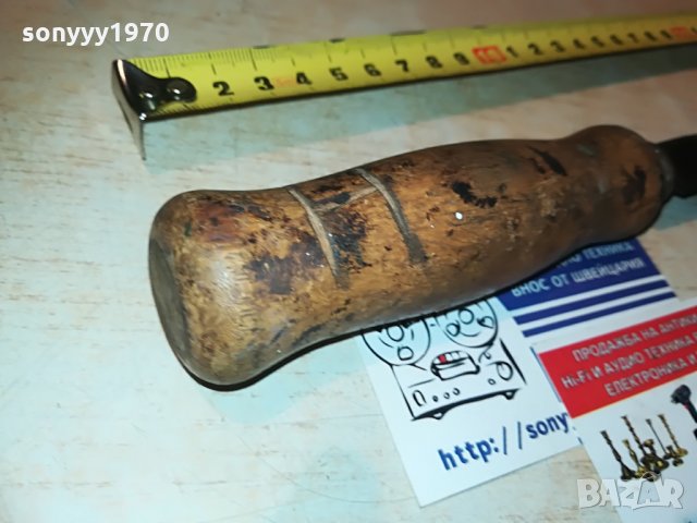 АНТИК-КРИВ НОЖ-СТАР С ДЪРВЕНА ДРЪЖКА, снимка 13 - Колекции - 29248015