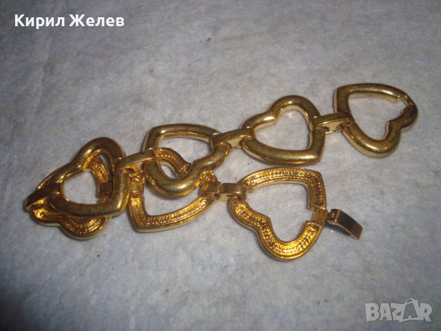 СЪРЦЕВИДНА ПОЗЛАТЕНА БРОНЗОВА ФЕШЪН - АРТ ГРИВНА 21344, снимка 8 - Гривни - 37691819