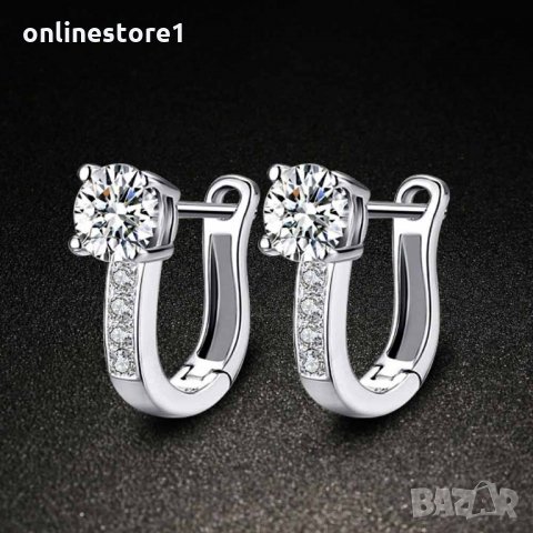 Сребърни обеци 925 - Индира Код: BX514, снимка 4 - Обеци - 33746380