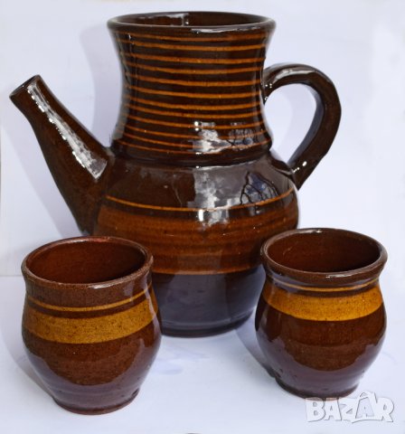 Керамичен сервиз Кана и две чаши, снимка 2 - Сервизи - 38345092