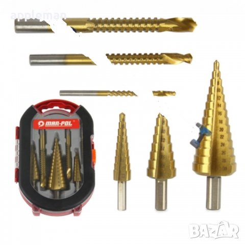 Комплект стъпаловидни бургии за метал 6 части MARPOL, снимка 2 - Други инструменти - 40035798