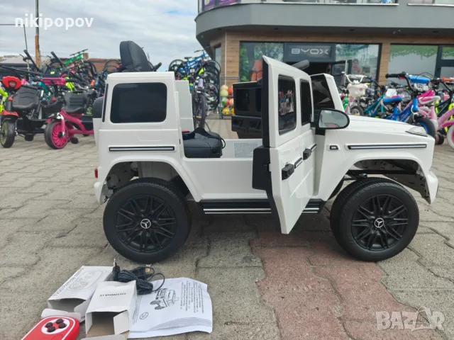 MERCEDES Акумулаторен джип Mercedes-Benz G580 бял