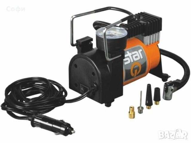 Мини компресор StarQ, 12V, макс. 10 Bar, С манометър , снимка 3 - Компресори - 32198129