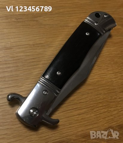 Сгъваем автоматичен ловен нож с метален гард 120x240 , снимка 3 - Ножове - 39814391