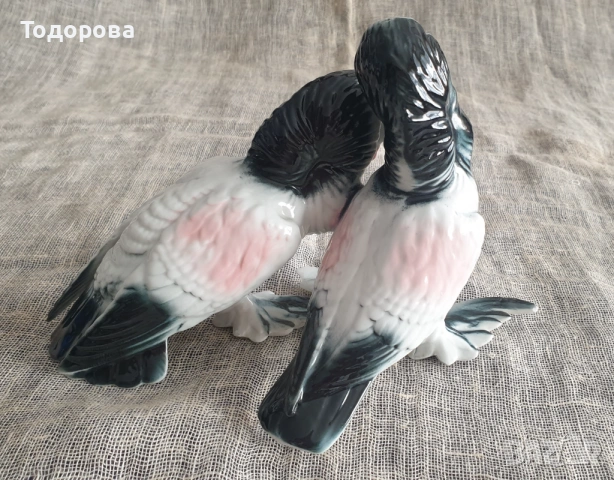 Порцеланова фигура на чифт гълъби, снимка 2 - Антикварни и старинни предмети - 54315989