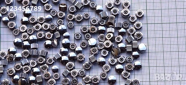 Хромирани ( бели) коронки за часовници 100 гр, около 215 бр, снимка 6 - Мъжки - 38805892