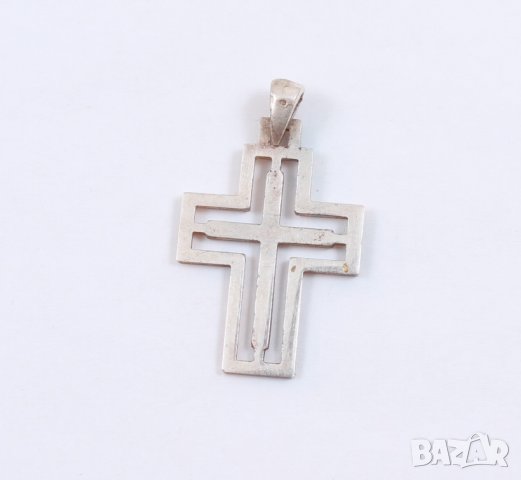сребърна висулка кръст 48854-3, снимка 2 - Колиета, медальони, синджири - 39929314