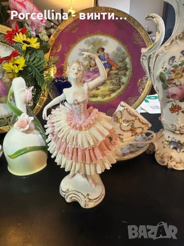 Dresden Lace Germany  производство след 1949 г от манифактурата “Unterweissbach” 