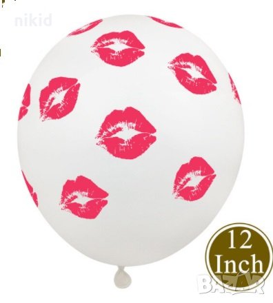 устни целувки бял Обикновен надуваем латекс латексов балон