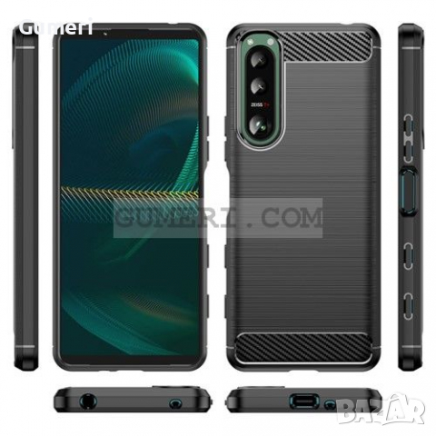Sony Xperia 5 III Противоударен Силиконов Гръб - Карбон, снимка 8 - Калъфи, кейсове - 36541061