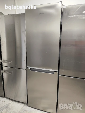 иноксов хладилник с фреш зона и фризер, снимка 1