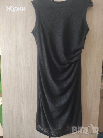 Елегантна ,черна ,дамска рокля размер Л, снимка 9 - Рокли - 40613844