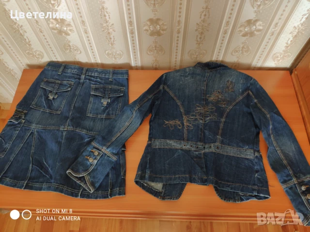 Дамски дънков комплект размер М, снимка 2 - Комплекти - 50567673