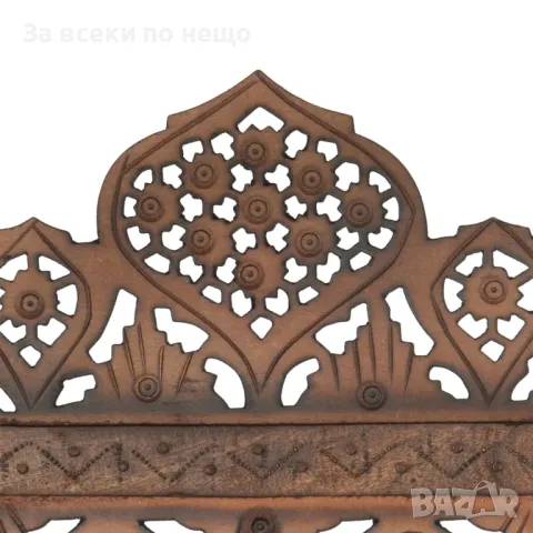 Ръчно Резбован Параван 5 Панела Кафяв 200x165 См Манго Масив Код P497, снимка 5 - Паравани - 50263247