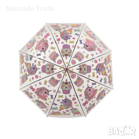 Чадър Mercado Trade, За момиче, Малки Еднорози, снимка 3 - Чадъри - 42627373