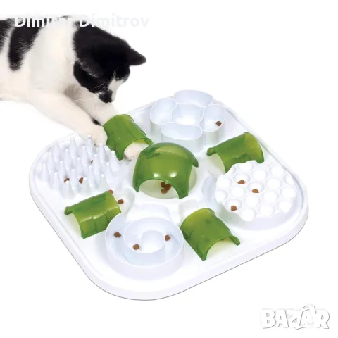 Нова Catit Play пъзел-играчка за котки с лакомства, 6 активности, интерактивна