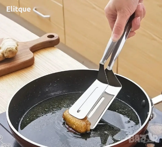 3-в-1 многофункционална щипка за барбекю от неръждаема стомана