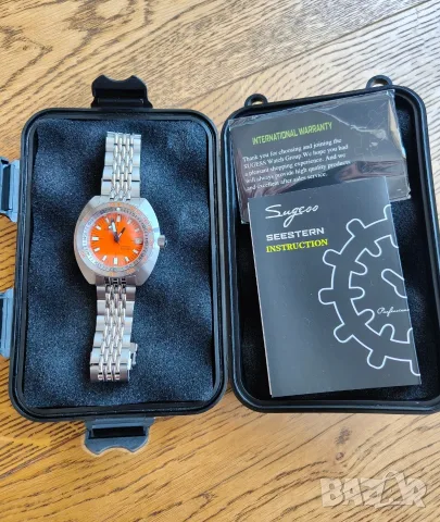 ЧИСТО НОВ Seestern Vintage SUB 300T Automatic, Doxa Sub homage, бартер , снимка 4 - Мъжки - 55838979
