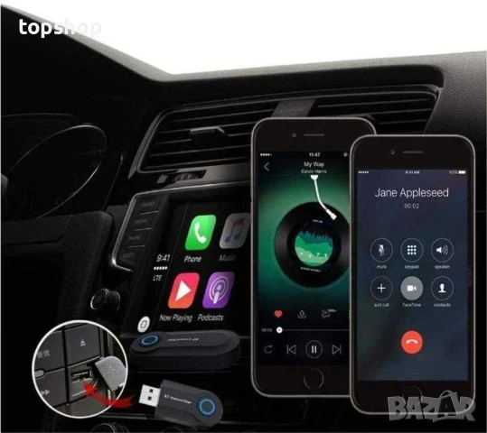Аудио трансмитер Wireless Bluetooth Audio Transmitter Car Stereo, снимка 3 - Ресийвъри, усилватели, смесителни пултове - 50501456