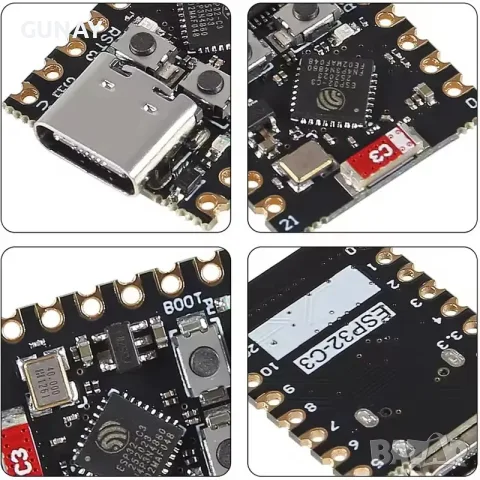 ESP32-C3 SuperMini Plus WiFi Bluetooth Развойна платка ESP32 C3 V2.0 Микроконтролер Development Boar, снимка 5 - Работни компютри - 56270398