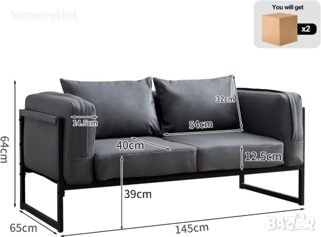 ПРОМОЦИЯ Кресло / Канапе AJCJ-SA-158GY, снимка 7 - Дивани и мека мебел - 47602081