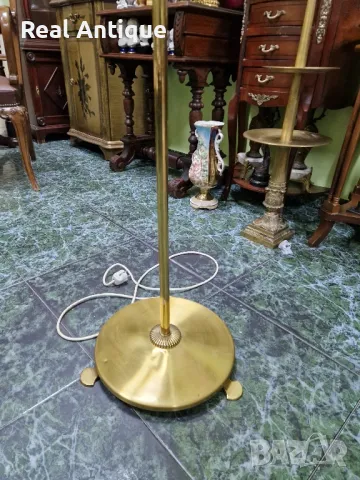 Чудесна антикварна немска бронзова подова лампа , снимка 5 - Настолни лампи - 50152747