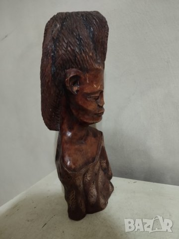 Стара дървена статуетка, снимка 5 - Други ценни предмети - 44251918
