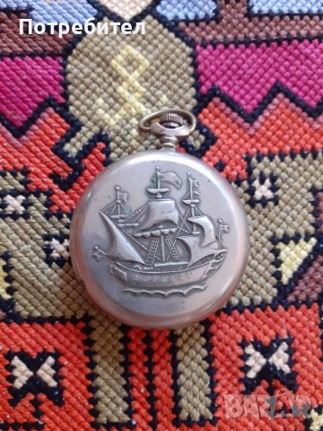 Стар джобен часовник "Молния", снимка 2 - Антикварни и старинни предмети - 37547956