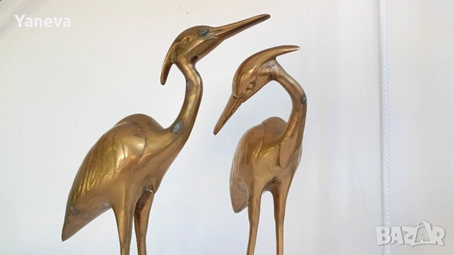 ​„Танцът на чаплите – символ на дълголетие, мир  благородство и семейно щастие., снимка 2 - Статуетки - 53114567