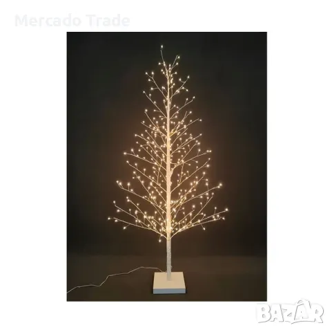Декоративна коледна елха Mercado Trade, 326 LED лампички, Топла бяла светлина, 150см.