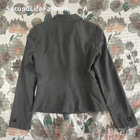 Дамско сако Escada Sport с 2 копчета, размер 34 XS сиво, снимка 7 - Сака - 52461323